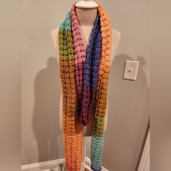 Crochet Cactus Flower Super Scarf